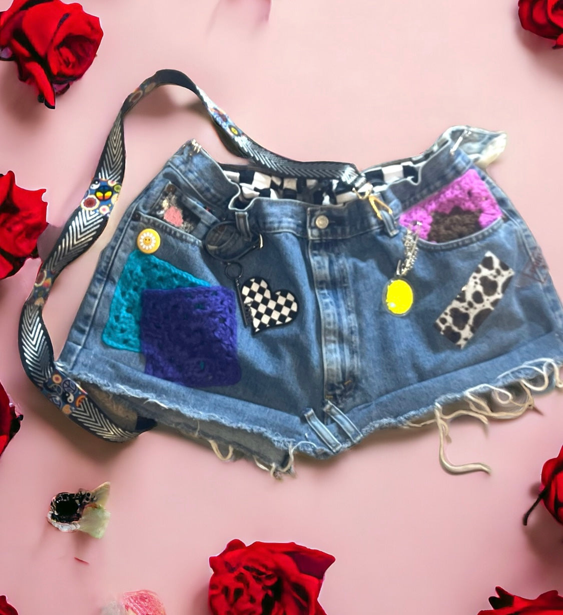 Custom made Denim Junk Bag