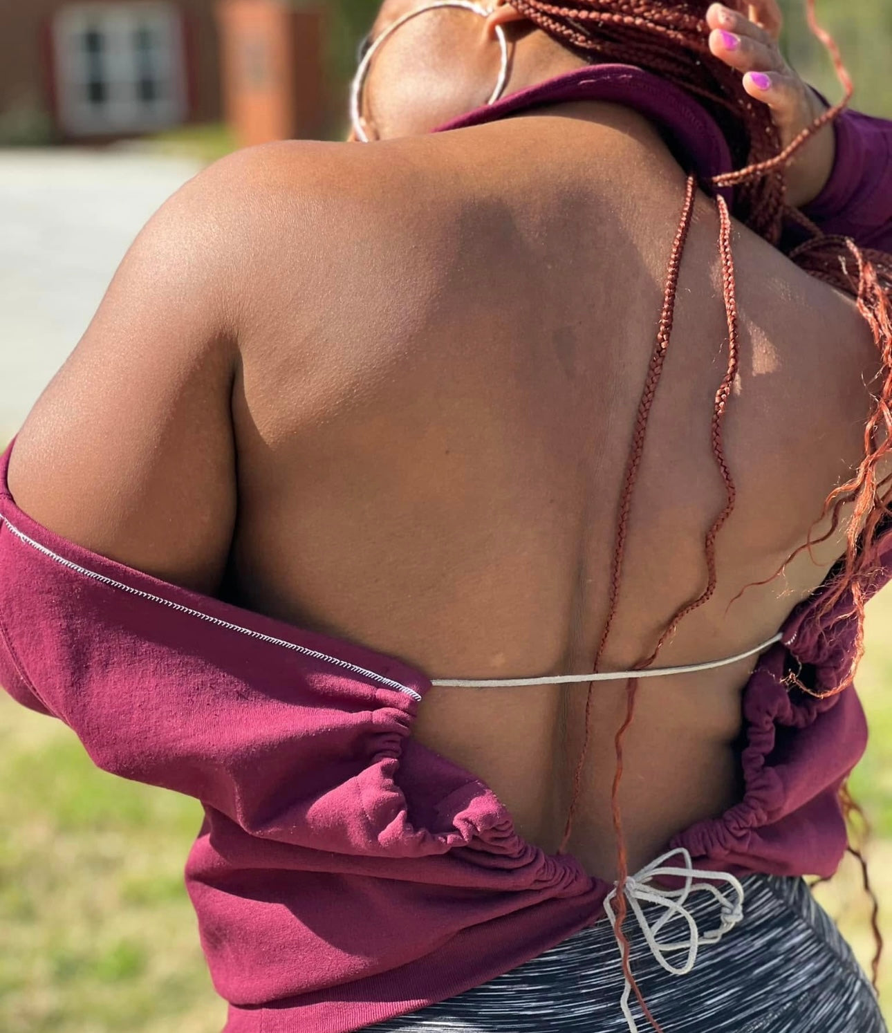 Custom Halter Hoodie -Back-Out
