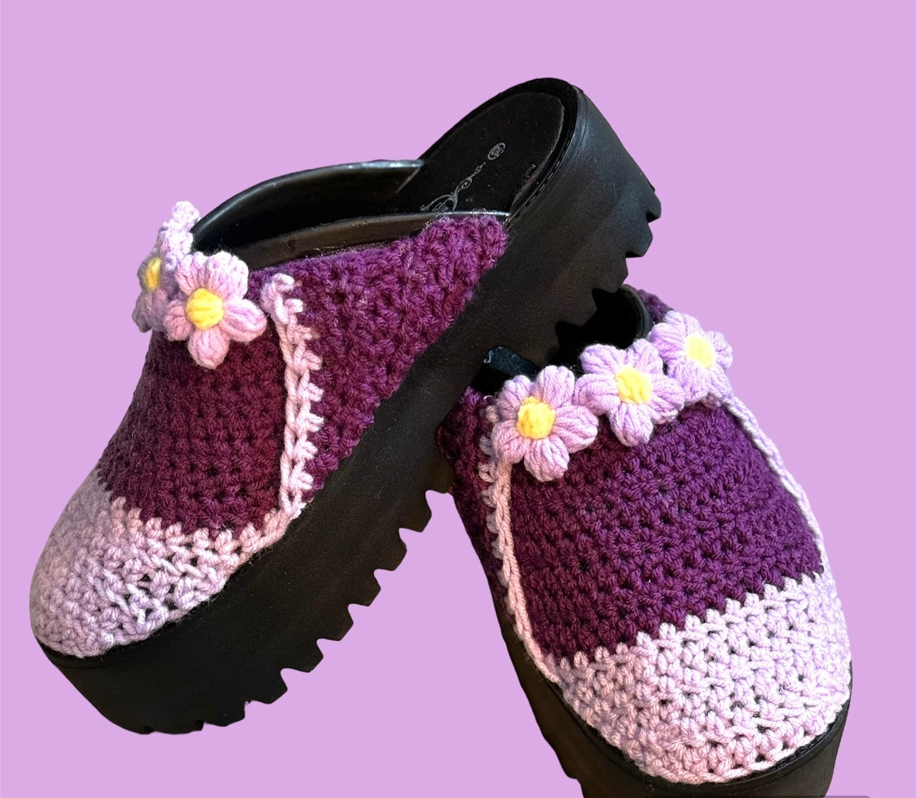 Custom Crochet Clogs (choose your own colors)