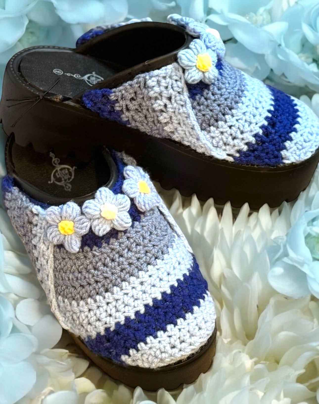 Custom Crochet Clogs (choose your own colors)