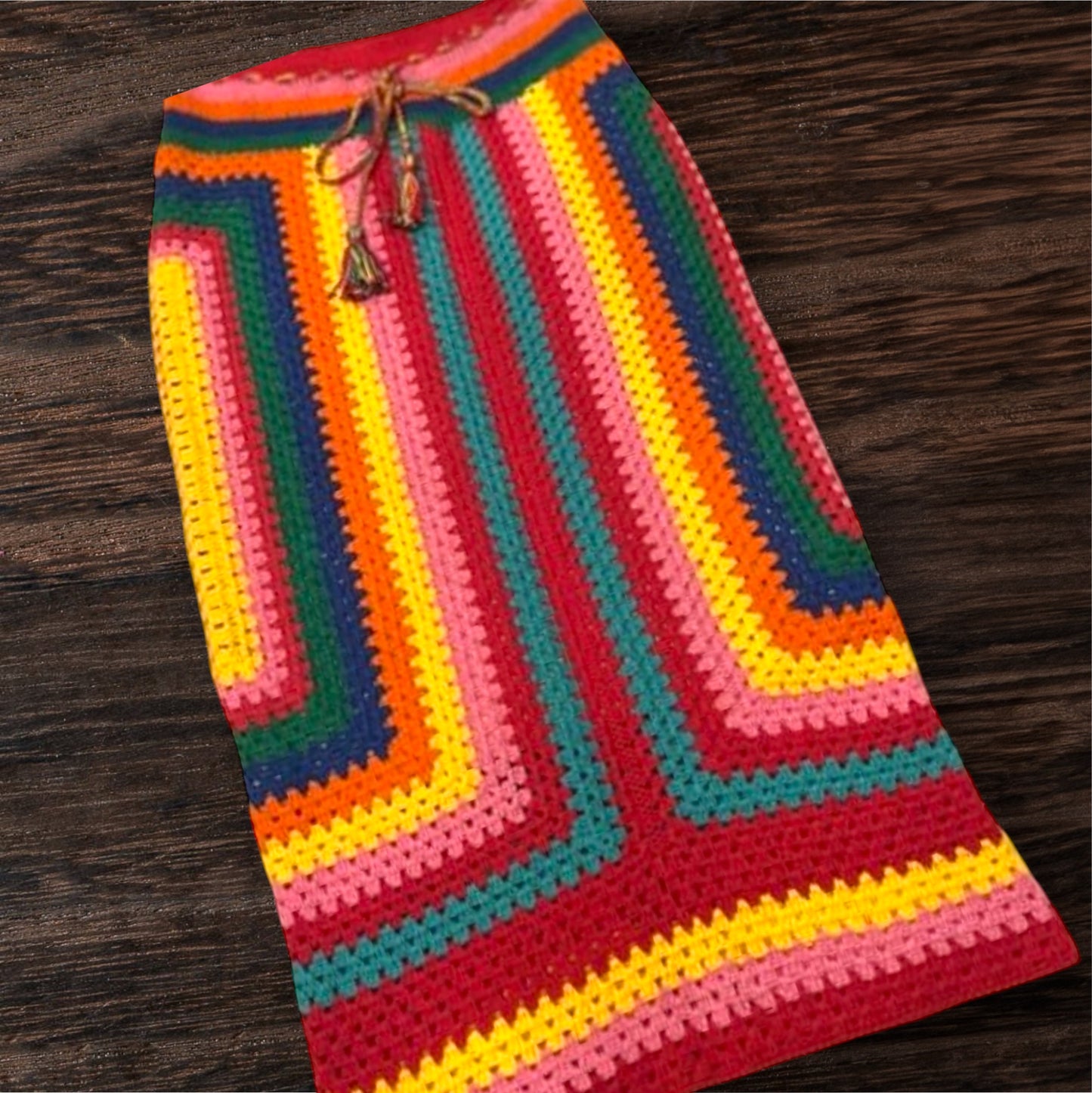 Blanket Square Crochet Skirt