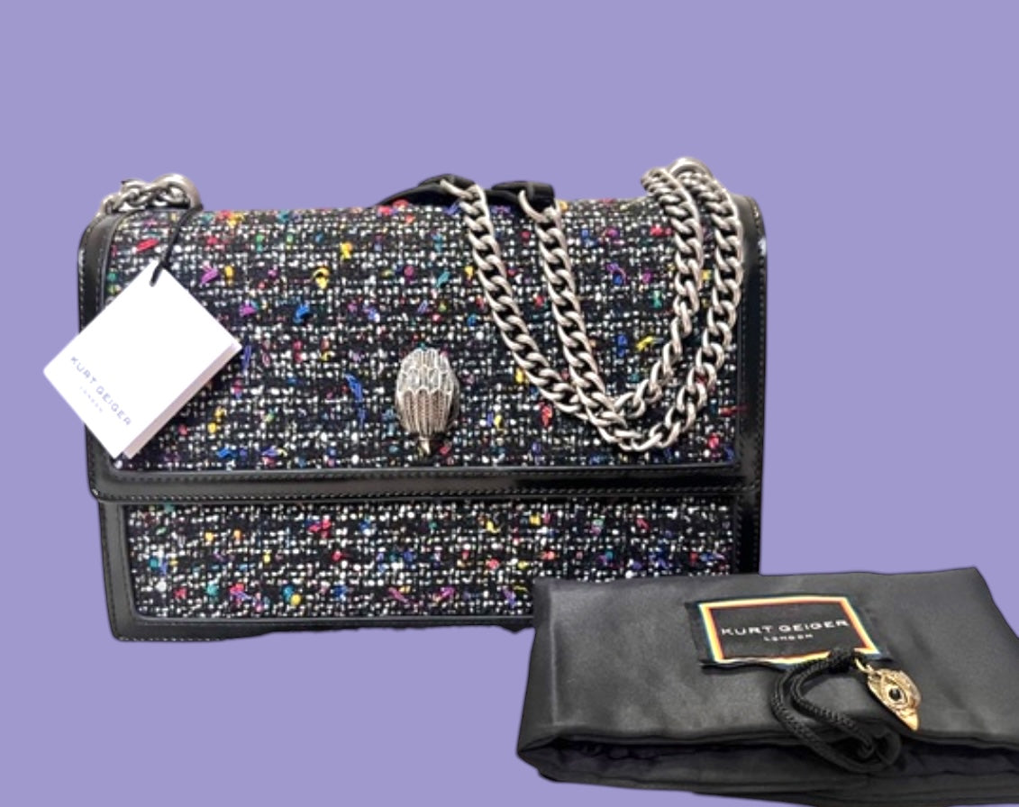 Multi Colored tweed Handbag