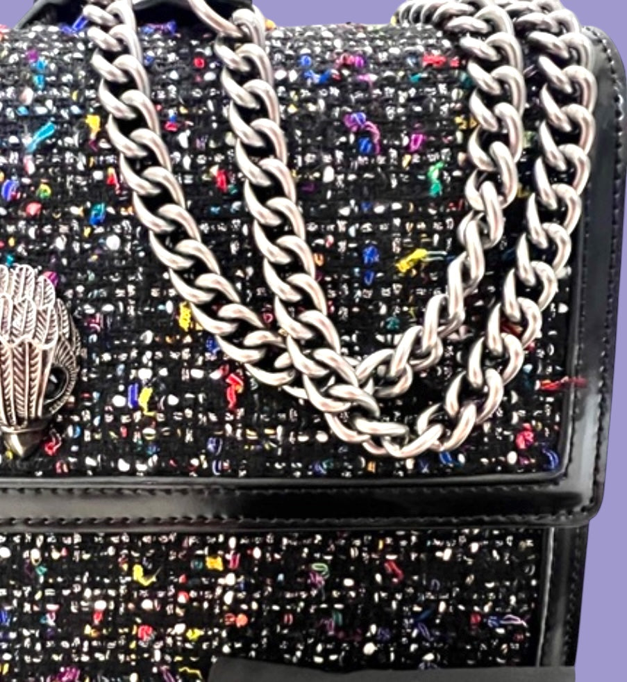 Multi Colored tweed Handbag