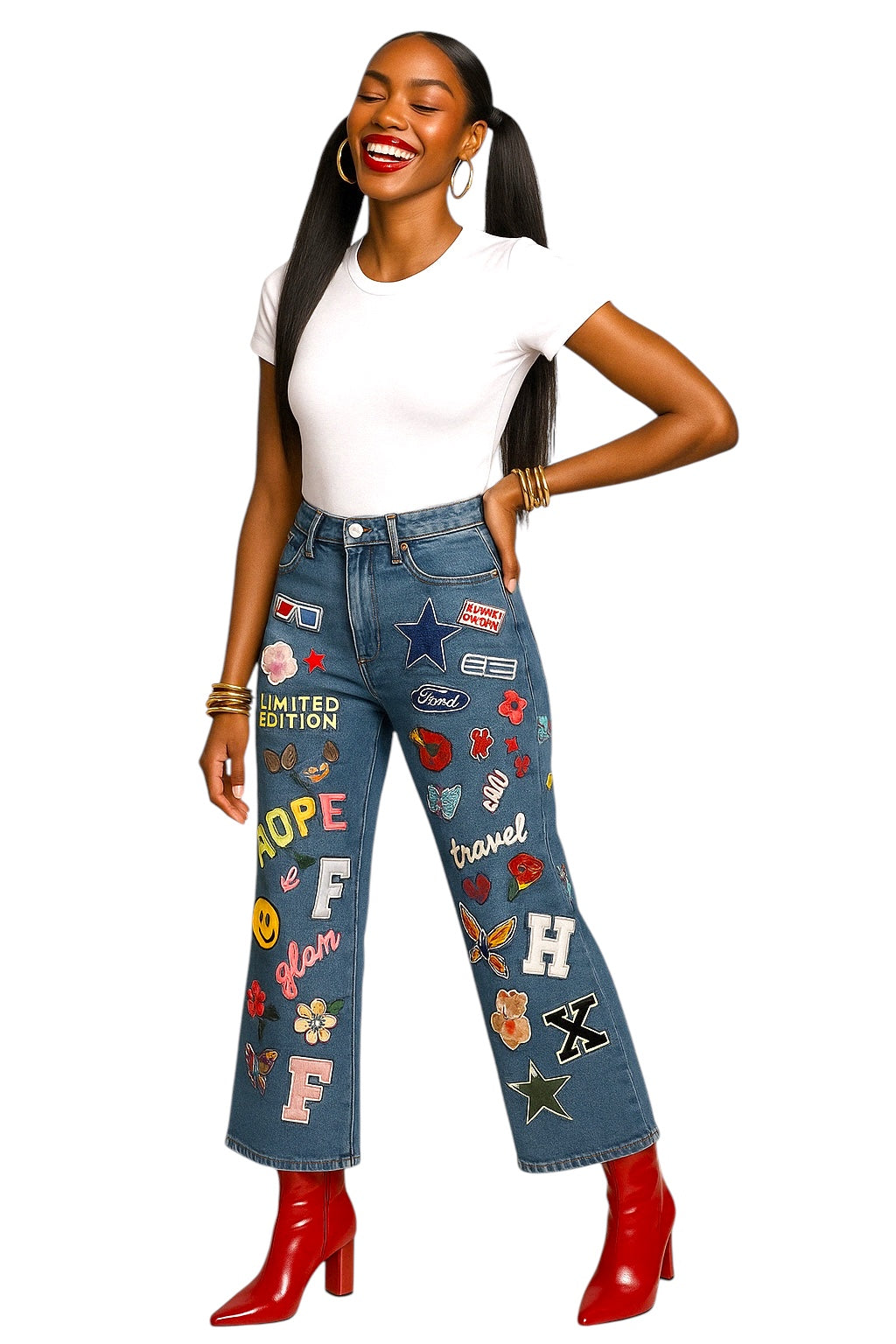 Custom Unisex Patch Jeans