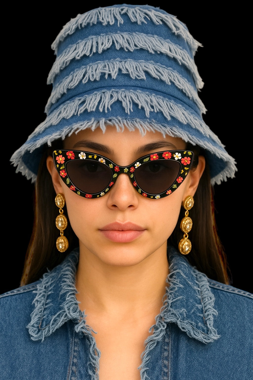 Custom Layered Distressed Unisex Extended Top Bucket Hat