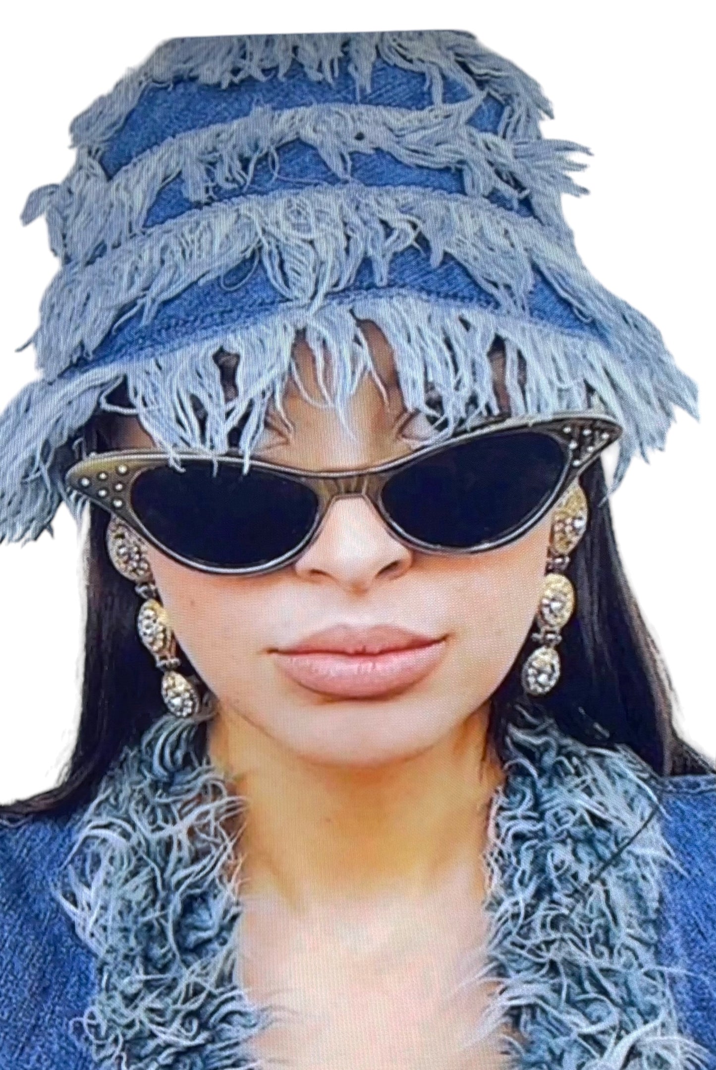 Custom Layered Distressed Unisex Extended Top Bucket Hat