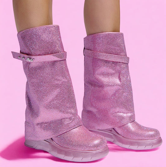Rhinestone Moon Boots