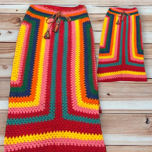 Blanket Square Crochet Skirt