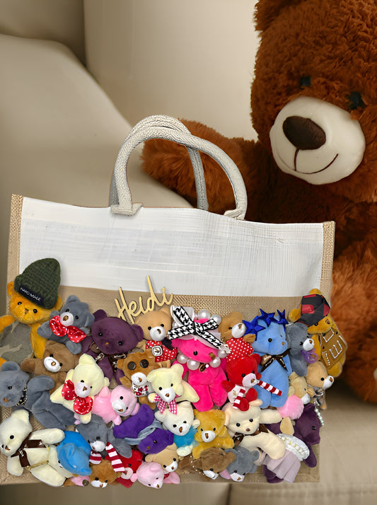 Custom made Bear with me Teddy Bear Bag