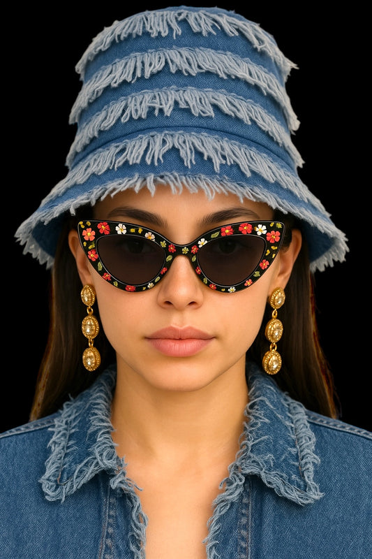 Custom Layered Distressed Unisex Extended Top Bucket Hat